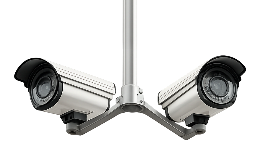 Câmeras de segurança para monitoramento inteligente e controle de acesso da Mapa Tecnologia